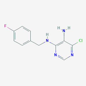 6-chloro-4-N-[(4-fluorophenyl)methyl]pyrimidine-4,5-diamine