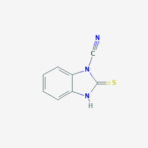 molecular formula C8H5N3S B174366 2-Mercapto-1-benzimidazolecarbonitrile CAS No. 196197-57-6