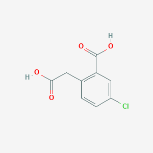 molecular formula C9H7ClO4 B174372 2-(Carboxymethyl)-5-chlorobenzoic acid CAS No. 19725-81-6