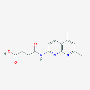 4-[(5,7-Dimethyl-1,8-naphthyridin-2-yl)amino]-4-oxobutanoic acid