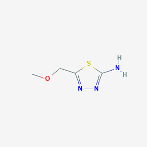 molecular formula C4H7N3OS B174378 5-(Methoxymethyl)-1,3,4-thiadiazol-2-amine CAS No. 15884-86-3