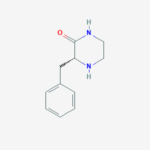 molecular formula C11H14N2O B174386 (3R)-3-Benzylpiperazin-2-one CAS No. 198973-87-4