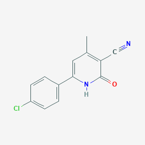 molecular formula C13H9ClN2O B174389 6-(4-chlorophenyl)-4-methyl-2-oxo-1H-pyridine-3-carbonitrile CAS No. 134600-02-5