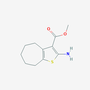 molecular formula C11H15NO2S B174404 methyl 2-amino-5,6,7,8-tetrahydro-4H-cyclohepta[b]thiophene-3-carboxylate CAS No. 184174-81-0