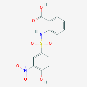 molecular formula C13H10N2O7S B174420 2-(4-Hydroxy-3-nitro-benzenesulfonylamino)-benzoic acid CAS No. 131971-24-9