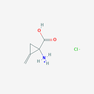 molecular formula C5H8ClNO2 B174425 1-Amino-2-methylenecyclopropanecarboxylic acid hydrochloride CAS No. 181712-46-9