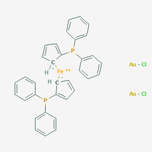 molecular formula C34H28Au2Cl2FeP2 B174426 Bis(chlorogold(I)) [1,1'-bis(diphenylphosphino)ferrocene] CAS No. 122092-51-7