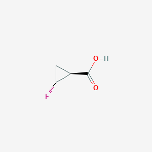 molecular formula C4H5FO2 B174435 trans-2-Fluorocyclopropanecarboxylic acid CAS No. 130340-04-4