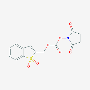 molecular formula C14H11NO7S B174455 (1,1-二氧化苯并[b]噻吩-2-基)甲基 (2,5-二氧代吡咯烷-1-基) 碳酸酯 CAS No. 197244-91-0