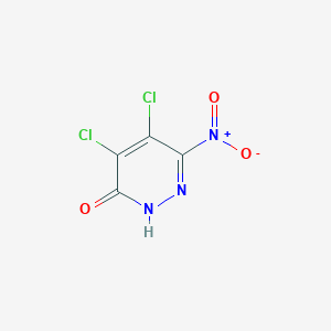 molecular formula C4HCl2N3O3 B174458 4,5-Dichloro-6-nitropyridazin-3-ol CAS No. 13645-43-7