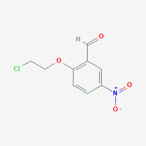 molecular formula C9H8ClNO4 B174465 2-(2-Chloroethoxy)-5-nitrobenzaldehyde CAS No. 110837-53-1