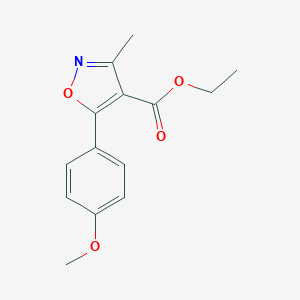 molecular formula C14H15NO4 B174467 Ethyl 5-(4-methoxyphenyl)-3-methyl-1,2-oxazole-4-carboxylate CAS No. 161838-22-8