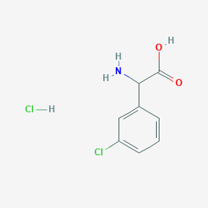 molecular formula C8H9Cl2NO2 B174503 2-Amino-2-(3-chlorophenyl)acetic Acid Hydrochloride CAS No. 1214196-70-9