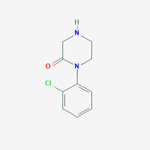 molecular formula C10H11ClN2O B174516 1-(2-氯苯基)哌嗪-2-酮 CAS No. 197967-66-1