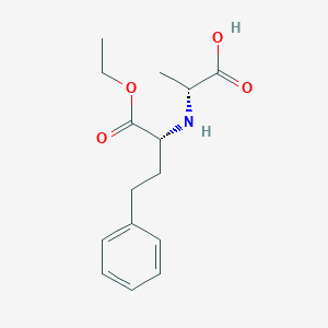 molecular formula C15H21NO4 B017452 (R)-2-[(R)-1-Ethoxy-1-oxo-4-phenylbutan-2-YL-amino]propanoic acid CAS No. 122076-80-6