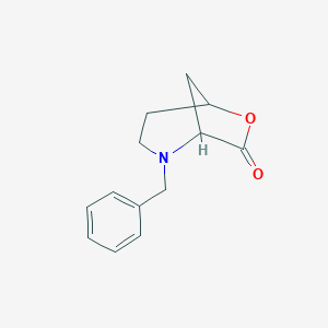 molecular formula C13H15NO2 B174520 2-Benzyl-6-oxa-2-azabicyclo[3.2.1]octan-7-one CAS No. 133192-43-5