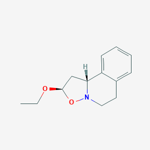 molecular formula C13H17NO2 B174528 (2R,10bR)-2-ethoxy-2,5,6,10b-tetrahydro-1H-[1,2]oxazolo[3,2-a]isoquinoline CAS No. 196393-34-7