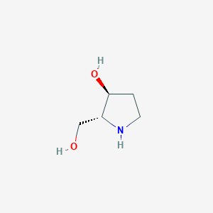 molecular formula C5H11NO2 B174532 2-Pyrrolidinemethanol, 3-hydroxy-, (2R,3S)- CAS No. 105017-31-0