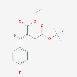 molecular formula C17H21FO4 B174536 (E)-4-tert-butyl 1-ethyl 2-(4-fluorobenzylidene)succinate CAS No. 157188-11-9