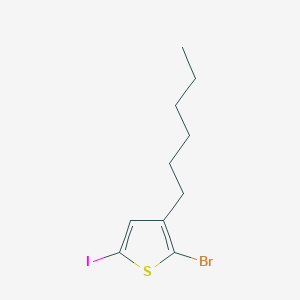 molecular formula C10H14BrIS B174538 2-Bromo-3-hexyl-5-iodothiophene CAS No. 160096-76-4