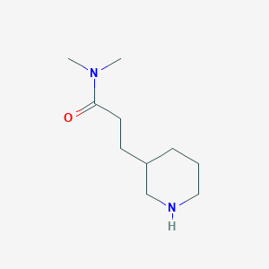 molecular formula C10H20N2O B174542 N,N-Dimethyl-3-(piperidin-3-yl)propanamide CAS No. 138304-80-0