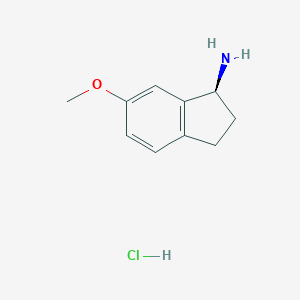 molecular formula C10H14ClNO B174549 (S)-6-Methoxy-2,3-dihydro-1H-inden-1-amine hydrochloride CAS No. 180915-62-2