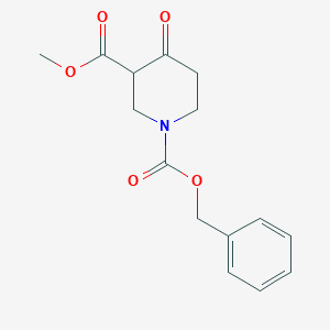 molecular formula C15H17NO5 B174551 1-Benzyl 3-methyl 4-oxopiperidine-1,3-dicarboxylate CAS No. 140176-27-8