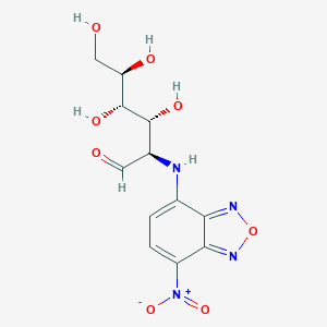 molecular formula C12H14N4O8 B174572 (2R,3R,4S,5R)-3,4,5,6-Tetrahydroxy-2-((7-nitrobenzo[c][1,2,5]oxadiazol-4-yl)amino)hexanal CAS No. 174844-42-9