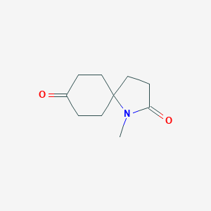 molecular formula C10H15NO2 B174586 1-Methyl-1-azaspiro[4.5]decane-2,8-dione CAS No. 142283-66-7