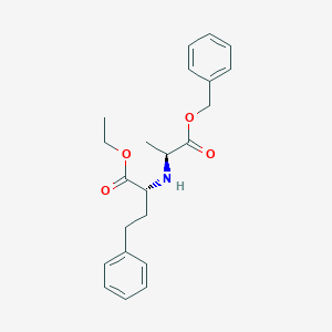 molecular formula C22H27NO4 B017459 (-)-N-(1-R-Ethoxycarbonxyl-3-phenylpropyl)-L-alanine Benzyl Ester CAS No. 93841-86-2