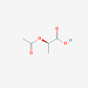 molecular formula C5H8O4 B174623 Propanoic acid, 2-(acetyloxy)-, (2R)- CAS No. 18668-00-3