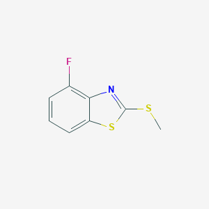 molecular formula C8H6FNS2 B174653 4-Fluoro-2-(methylthio)benzo[d]thiazole CAS No. 154327-25-0