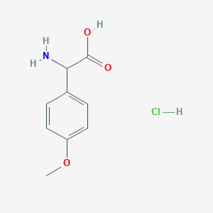 molecular formula C9H12ClNO3 B174665 2-Amino-2-(4-methoxyphenyl)acetic acid hydrochloride CAS No. 134722-07-9