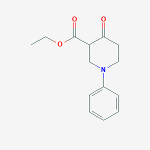 molecular formula C14H18ClNO3 B174699 Ethyl 4-oxo-1-phenylpiperidine-3-carboxylate CAS No. 1026-47-7
