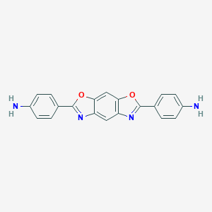 molecular formula C20H14N4O2 B174723 4-[2-(4-aminophenyl)-[1,3]oxazolo[4,5-f][1,3]benzoxazol-6-yl]aniline CAS No. 17200-77-0
