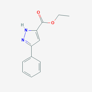 molecular formula C12H12N2O2 B174779 3-苯基-1H-吡唑-5-羧酸乙酯 CAS No. 13599-12-7