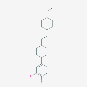 molecular formula C22H32F2 B174784 4-(反式-4-(2-(反式-4-乙基环己基)乙基)环己基)-1,2-二氟苯 CAS No. 117923-19-0
