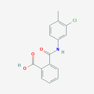 molecular formula C15H12ClNO3 B174803 2-[(3-Chloro-4-methylphenyl)carbamoyl]benzoic acid CAS No. 19368-34-4
