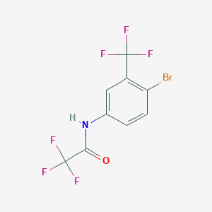 molecular formula C9H4BrF6NO B174857 N-[4-bromo-3-(trifluoromethyl)phenyl]-2,2,2-trifluoroacetamide CAS No. 156425-50-2