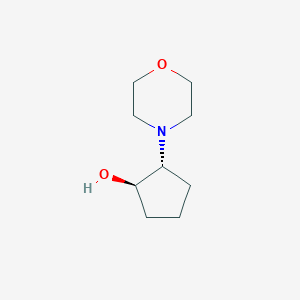 molecular formula C9H17NO2 B174859 1-(Morpholin-4-yl)-2-hydroxy-cyclopentane CAS No. 161277-45-8
