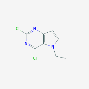 molecular formula C8H7Cl2N3 B174864 2,4-dichloro-5-ethyl-5H-pyrrolo[3,2-d]pyrimidine CAS No. 129872-82-8