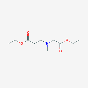 molecular formula C10H19NO4 B174872 Ethyl 3-((2-ethoxy-2-oxoethyl)(methyl)amino)propanoate CAS No. 13220-24-1