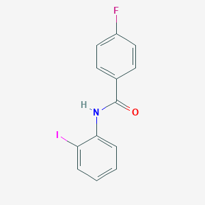 molecular formula C13H9FINO B174901 4-fluoro-N-(2-iodophenyl)benzamide CAS No. 136138-52-8