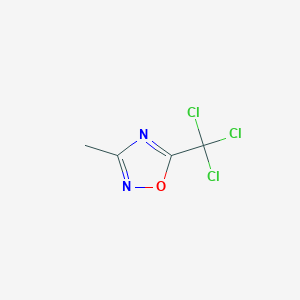molecular formula C4H3Cl3N2O B174909 3-Methyl-5-(trichloromethyl)-1,2,4-oxadiazole CAS No. 1195-25-1