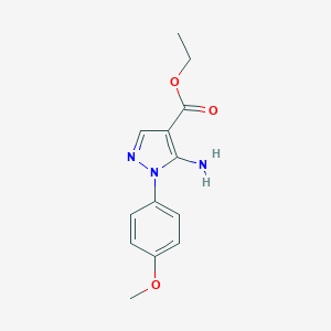 molecular formula C13H15N3O3 B174915 ethyl 5-amino-1-(4-methoxyphenyl)-1H-pyrazole-4-carboxylate CAS No. 15001-13-5