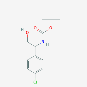 molecular formula C13H18ClNO3 B174935 tert-Butyl (1-(4-chlorophenyl)-2-hydroxyethyl)carbamate CAS No. 147353-95-5
