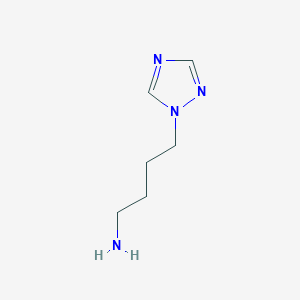 molecular formula C6H12N4 B017494 1H-1,2,4-Triazole-1-butanamine CAS No. 100468-21-1