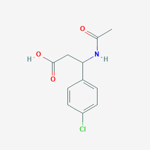 molecular formula C11H12ClNO3 B174948 3-乙酰氨基-3-(4-氯苯基)丙酸 CAS No. 197785-38-9