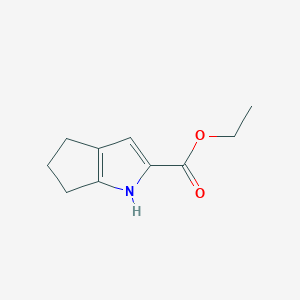 molecular formula C10H13NO2 B174949 Ethyl 1,4,5,6-tetrahydrocyclopenta[b]pyrrole-2-carboxylate CAS No. 124455-77-2