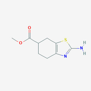 molecular formula C9H12N2O2S B174961 Methyl 2-amino-4,5,6,7-tetrahydrobenzo[d]thiazole-6-carboxylate CAS No. 134136-02-0